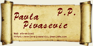 Pavla Pivašević vizit kartica